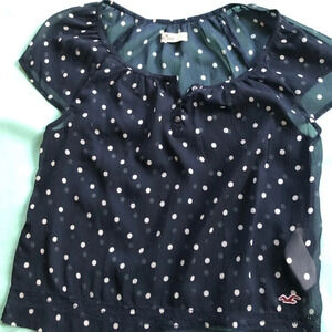 Sheer Polka  Dot Blouse